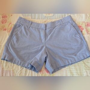 J. Crew Light Blue Women’s Cotton Blend Mid Rise Shorts Size 8